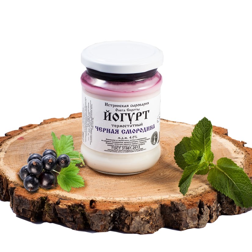 Йогурт черная смородина 4%, Истринская сыроварня Олега Сироты, 200 грамм