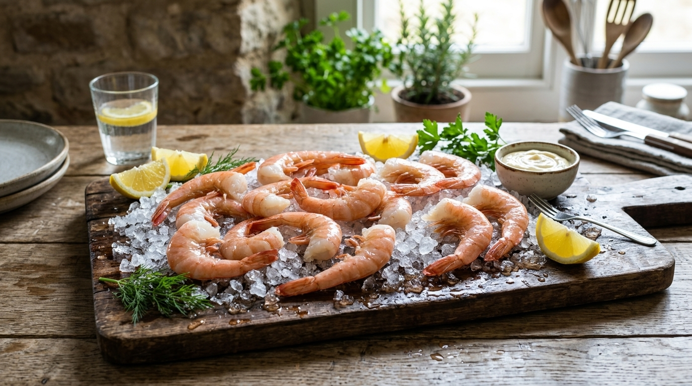 Креветки королевские  без головы Индия 1кг (упаковка) 