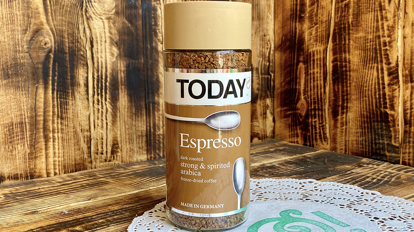 КофеTODAY Espresso натуральный сублимированный растворимый кофе Германия 95 грамм