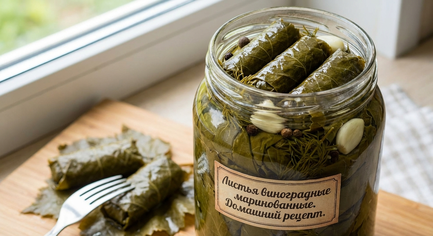 Листья виноградные маринованные