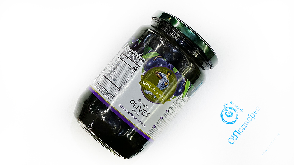 Черные маслины с косточкой DEMETRA`S GIFTS, Греция (на разв.), Нетто 700 грамм, продукта 400 грамм