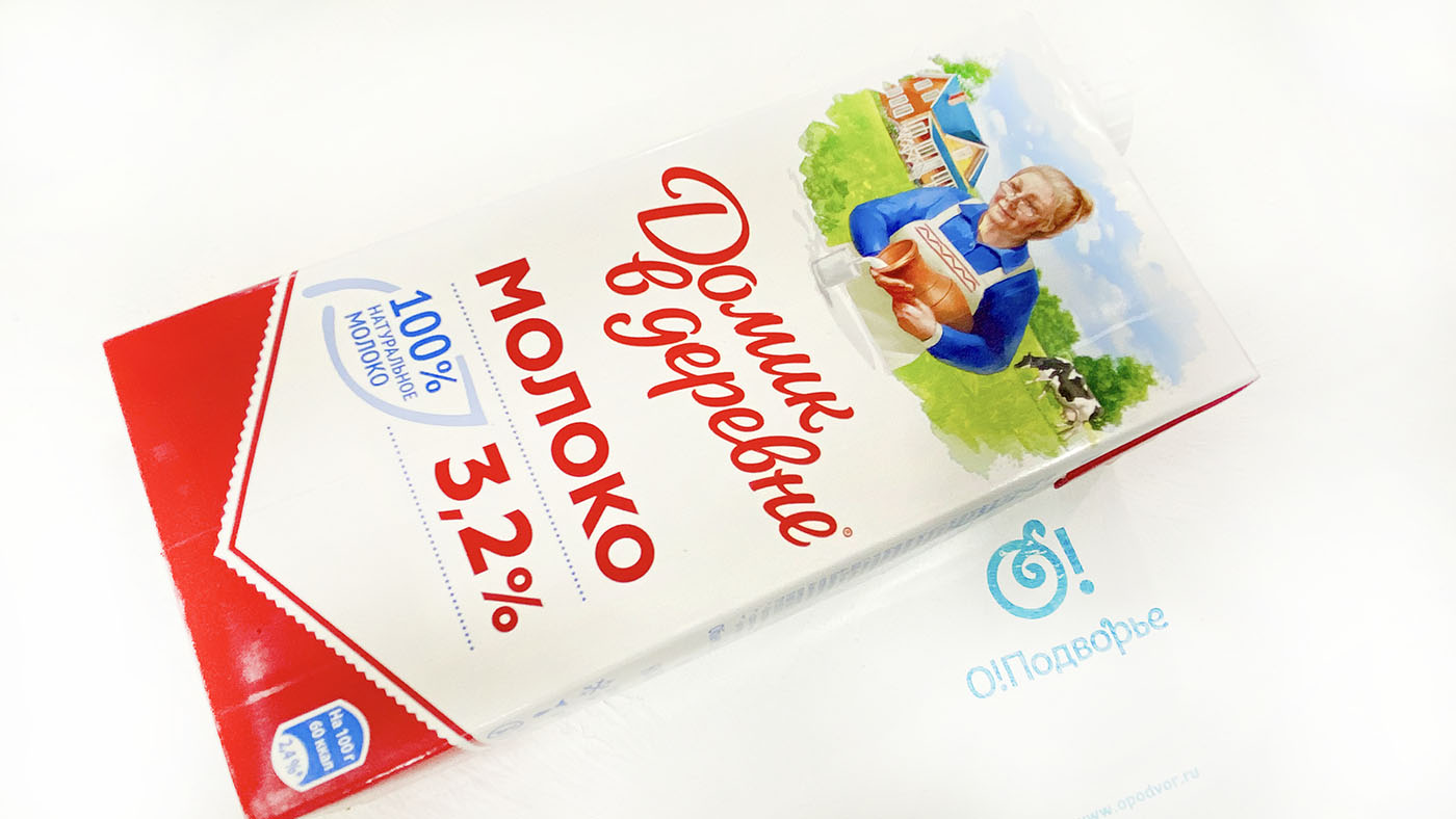 Молоко питьевое ультрапастеризованное "Домик в деревне" 3,2% 950 грамм