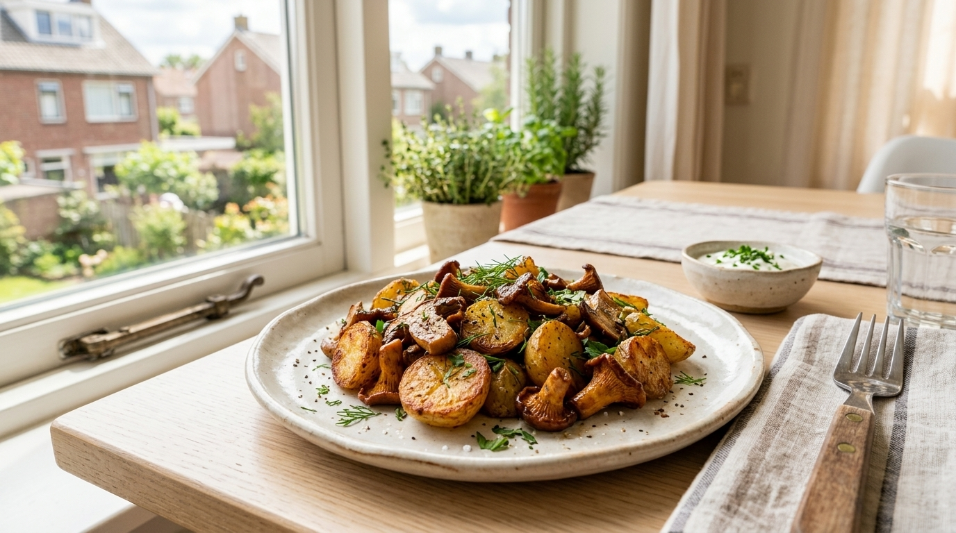 Картофель жареный с грибами (Домашняя готовая кулинария)