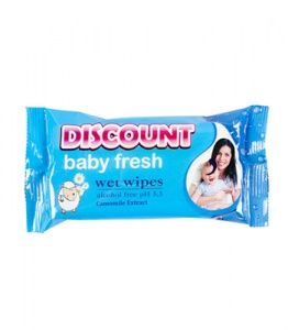 Cалфетки влажные discount детские 15шт
