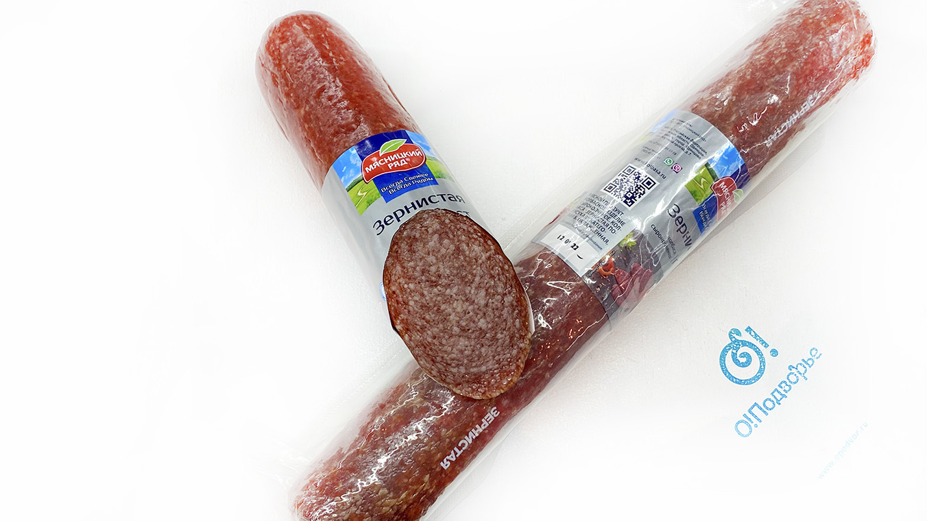 Колбаса сырокопченая Зернистая, Мясницкий ряд