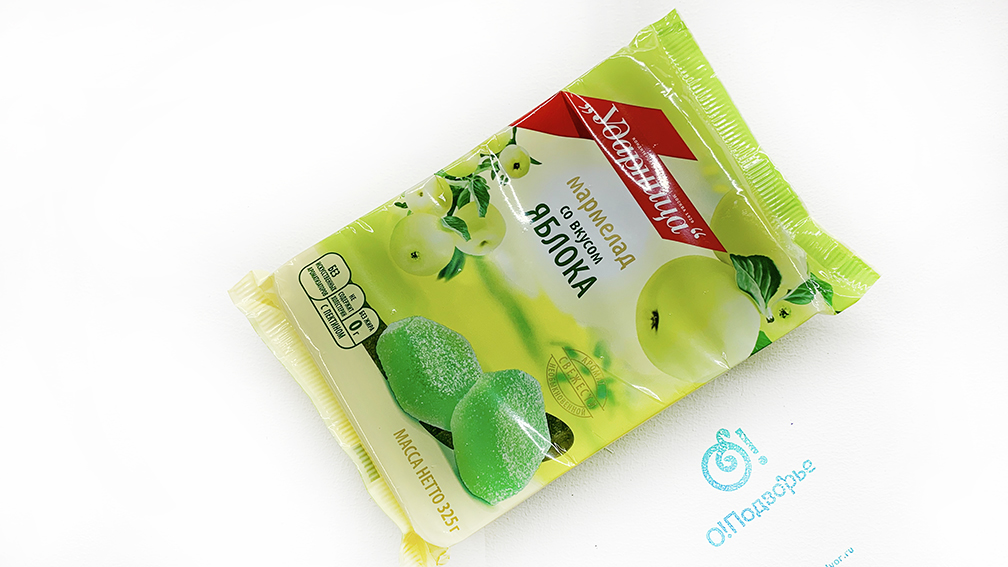 Мармелад со вкусом яблока, Ударница, 325 грамм