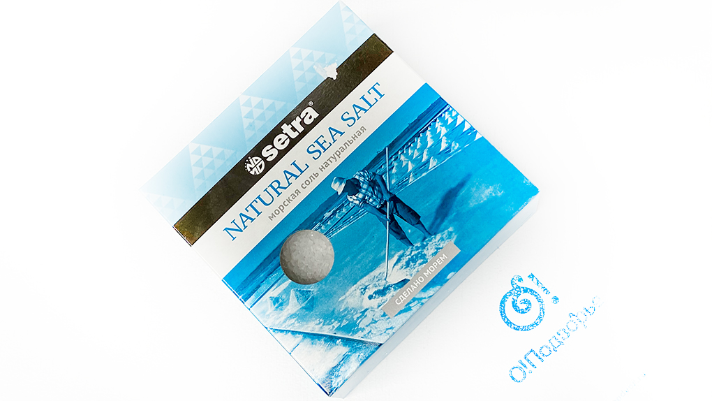 Соль пищевая морская садочная натуральная , Setra, 500 грамм, (Зл)