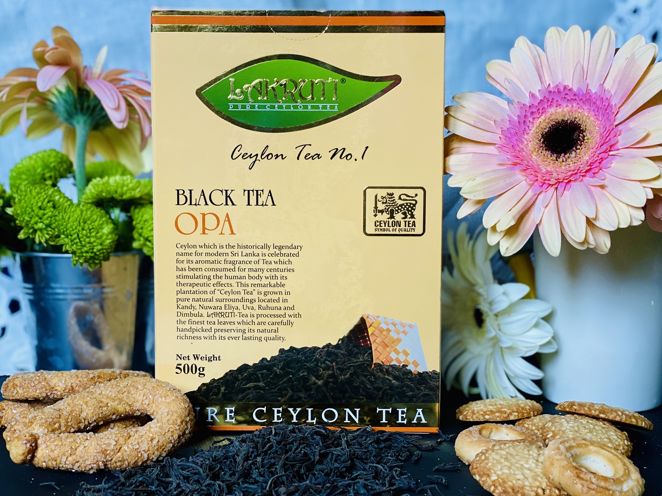 Черный чай LAKRUTI ферментированный, крупнолистовой, неароматизированный 500 грамм