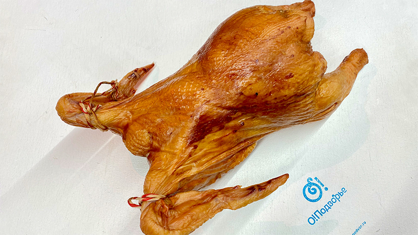 Курица горячего копчения, домашняя продукция