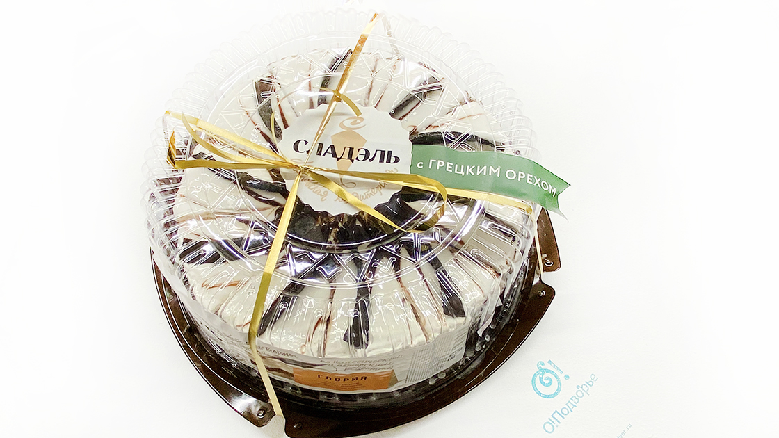 Торт "Глория" с грецким орехом, Сладэль, 1200 грамм