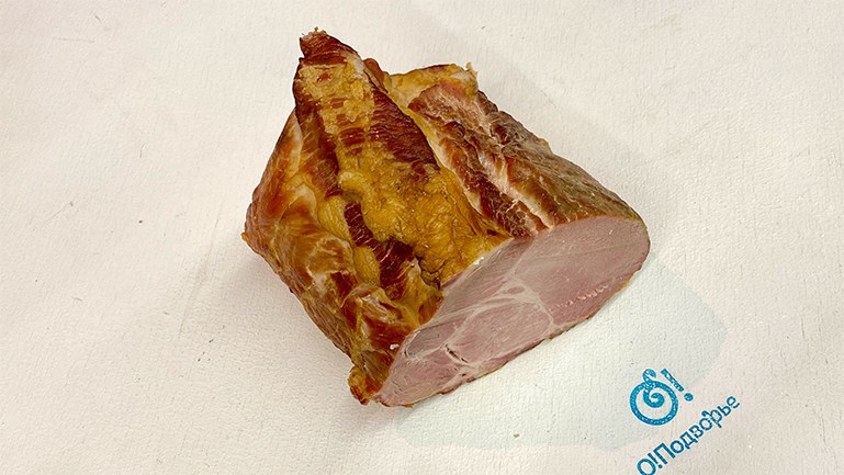 Шея свиная запеченная горячего копчения, домашняя продукция