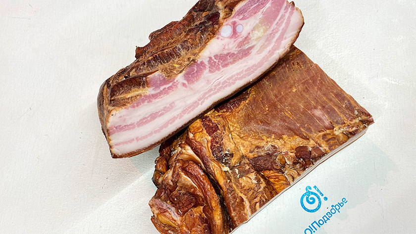 Грудинка соленая, домашняя продукция
