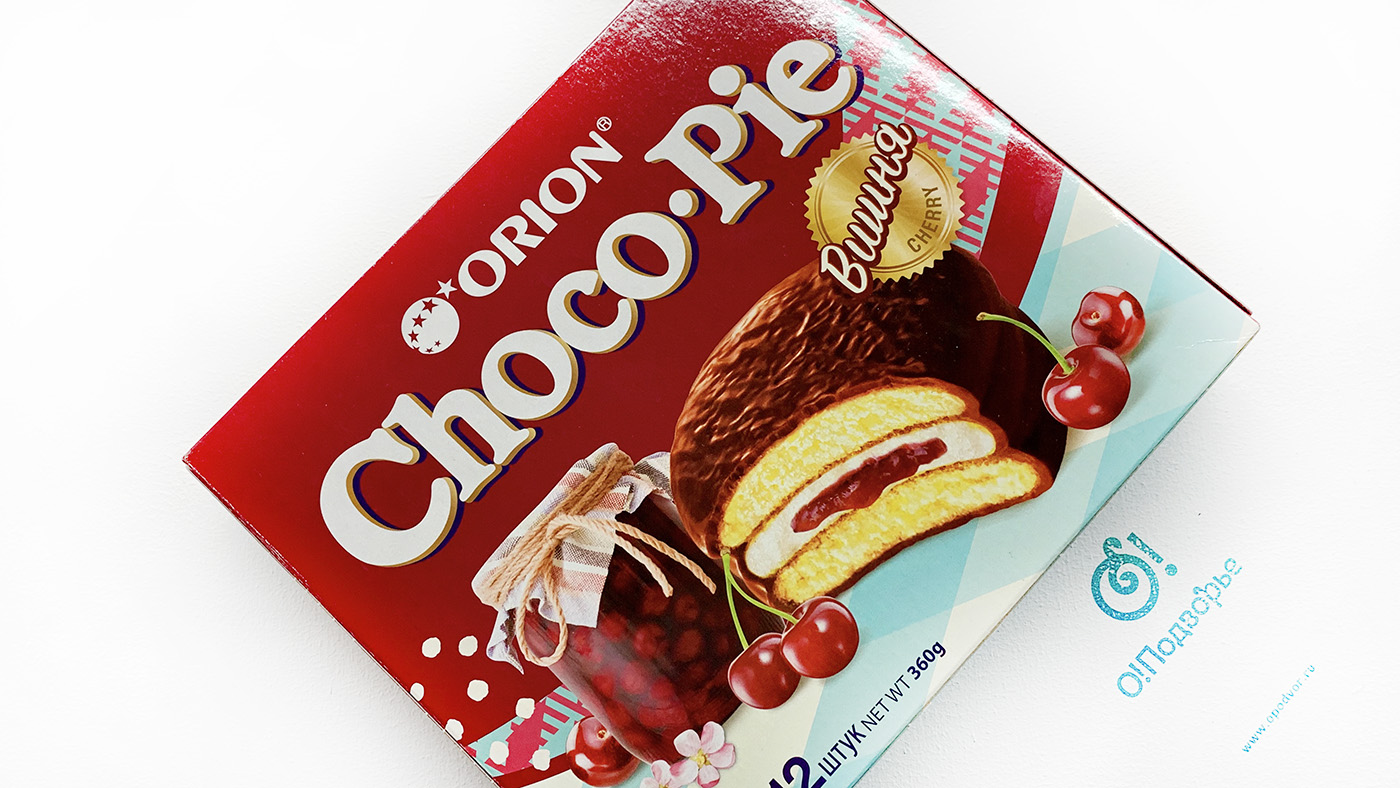 Orion Choco-Pie вишня 12 штук, 360 грамм