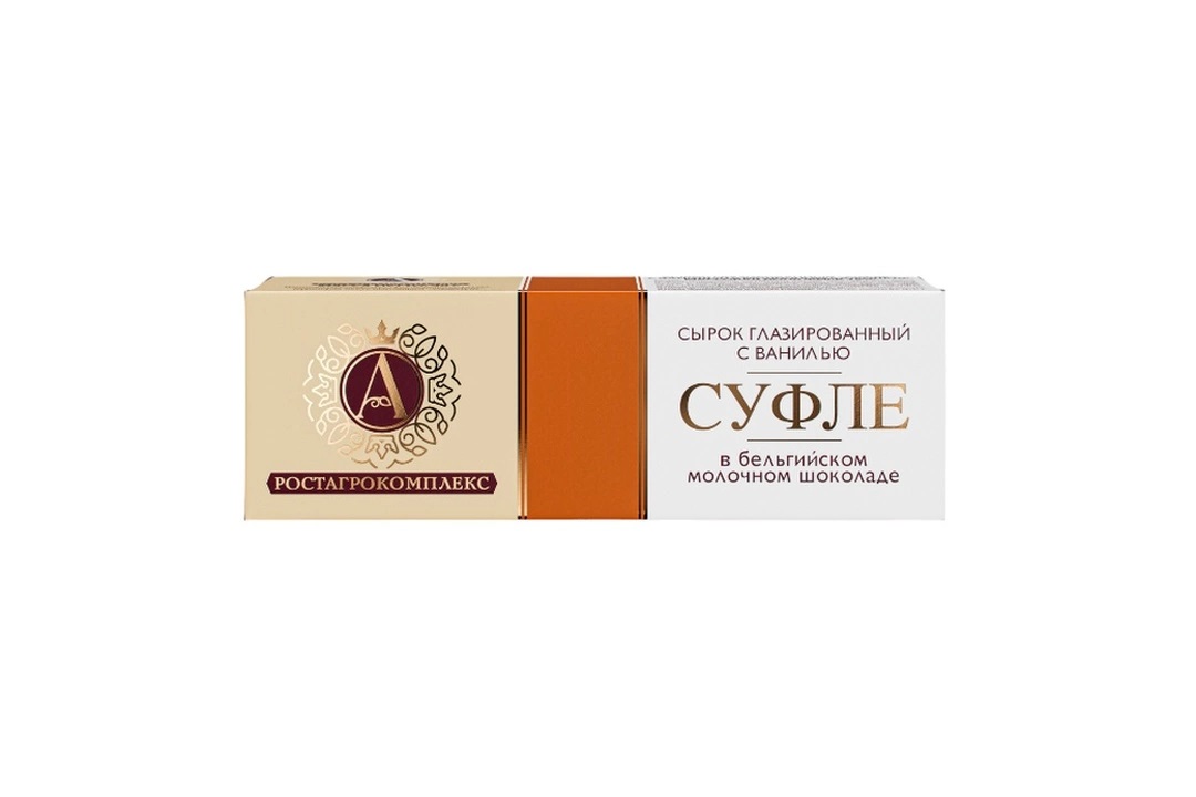  Сырок-суфле А. Ростагрокомплекс молочный шоколад с ванилью 40 г (Зл)
