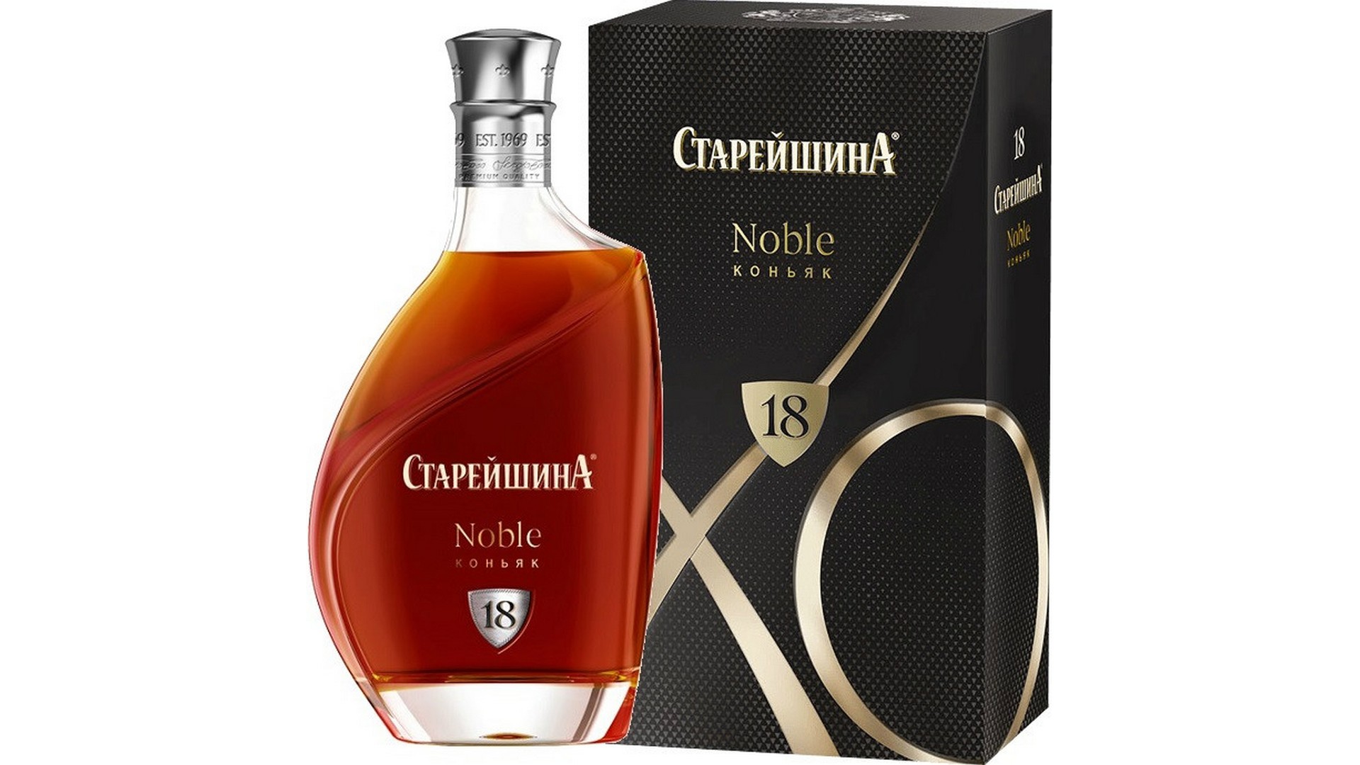 КОНЬЯК СТАРЕЙШИНА 18ЛЕТ NOBLE 0.5л в ПУ