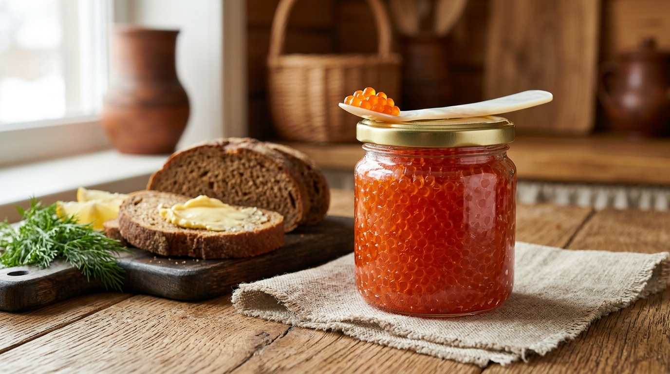 Икра "Форелевая" красная зернистая