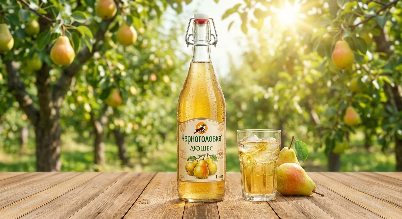 Напиток Черноголовка "Дюшес" в стекле 1 литр (ВТ)