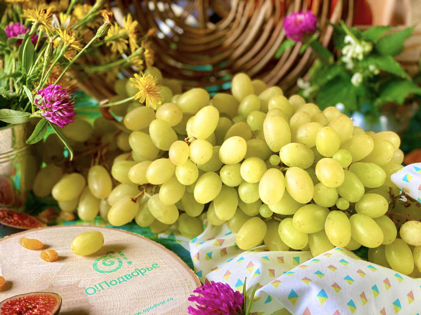 Виноград киш-миш белый  крупный