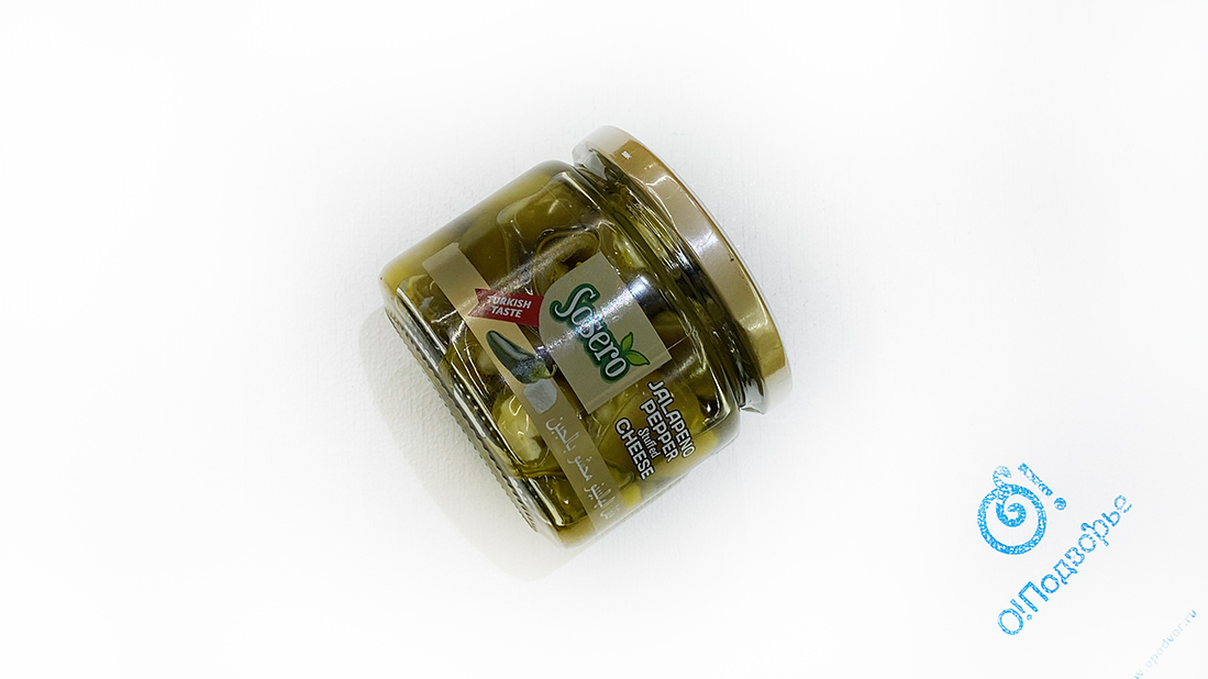 Маринованный перец халапеньо фаршированный сыром, Турция (на разв.),  300 грамм