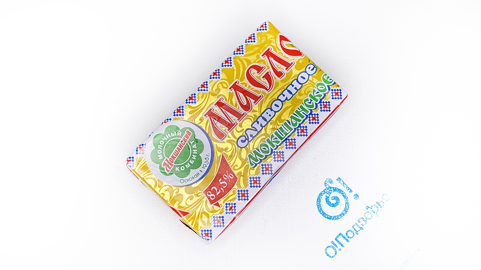 Масло сливочное Мокшанское, 82,5% Молочный Мокшанский комбинат, 185 грамм