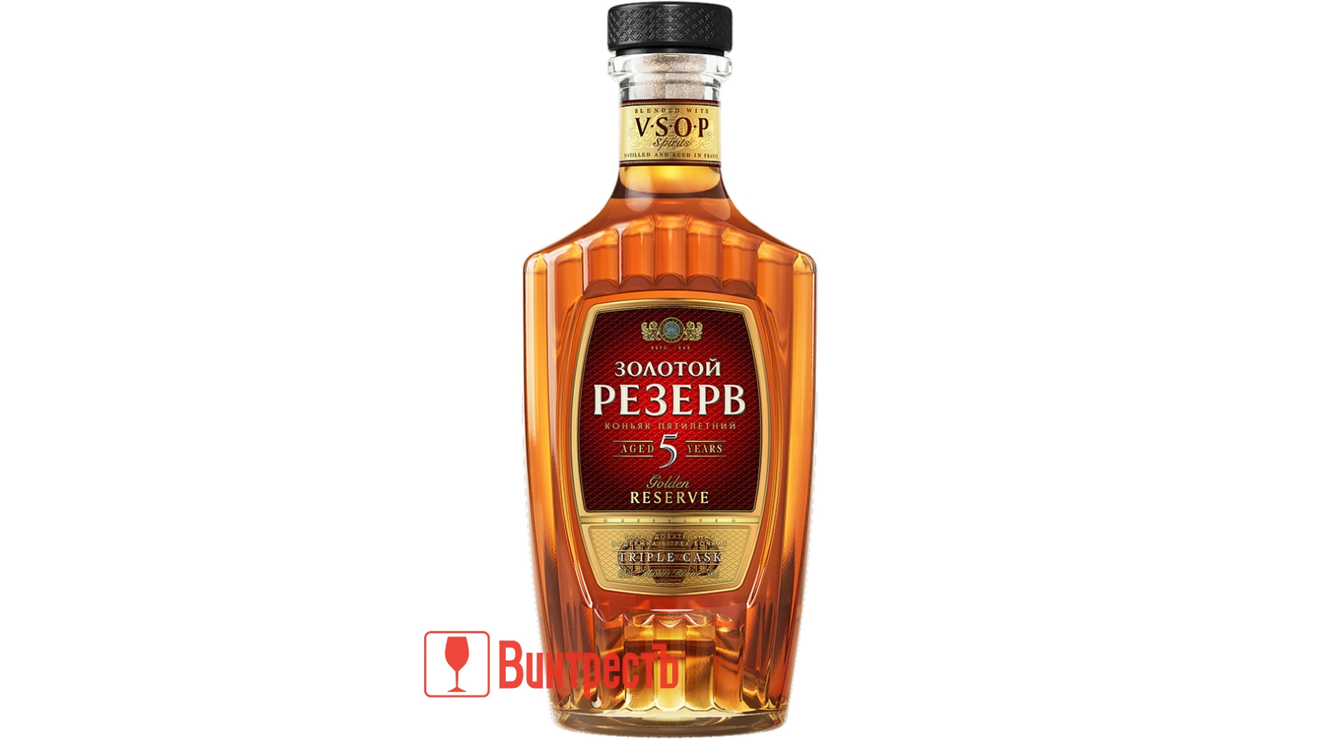 КОНЬЯК ЗОЛОТОЙ РЕЗЕРВ 5ЛЕТ 0.5л