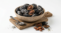 Косточки абрикоса  запеченные в золе в скорлупе