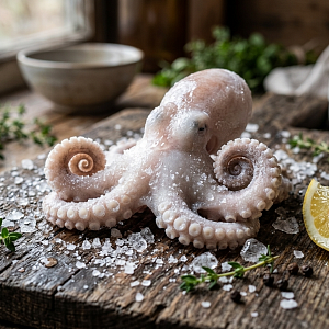 Осьминог свежемороженый маленький