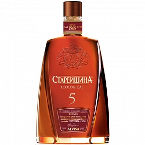 КОНЬЯК СТАРЕЙШИНА 5ЛЕТ 0.5л