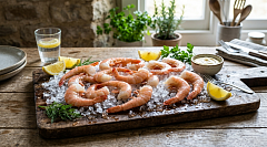 Креветки королевские  без головы Индия 1кг (упаковка) 