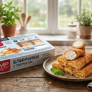 Блинчики "С творогом", 480 гр, Мясницкий ряд