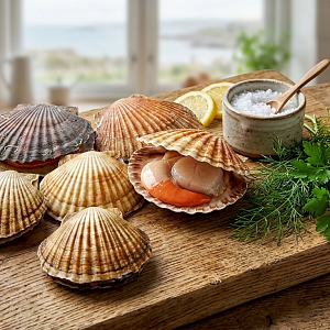 Гребешок живой Камчатский