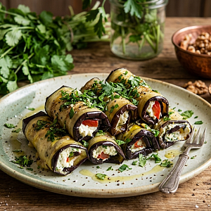 Баклажаны фаршированные с сыром