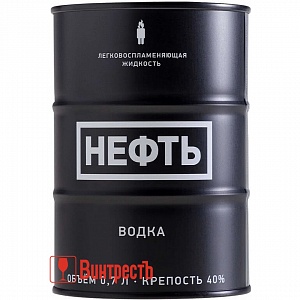 ВОДКА НЕФТЬ ЧЕРНАЯ 0.75л