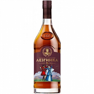 КОНЬЯК ЛЕЗГИНКА 5ЛЕТ 0.5л