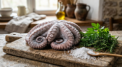 Осьминог свежемороженый крупный