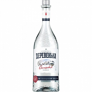 ВОДКА ЗИМНЯЯ ДЕРЕВЕНЬКА НА СОЛОДОВОМ СПИРТЕ АЛЬФА 0.5л