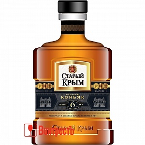 КОНЬЯК СТАРЫЙ КРЫМ 6ЛЕТ 0.5л