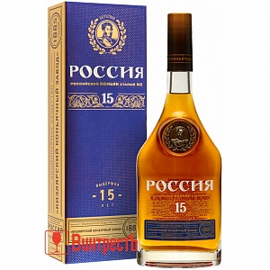 КОНЬЯК ККЗ РОССИЯ КС 15ЛЕТ 0.5л в ПУ
