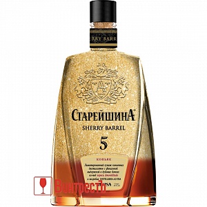 КОНЬЯК СТАРЕЙШИНА 5ЛЕТ ШЕРРИ БАРРЕЛ 0.5л