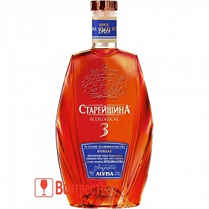 КОНЬЯК СТАРЕЙШИНА 3ГОДА 1.0л