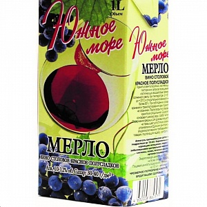 ВИНО ЮЖНОЕ МОРЕ МЕРЛО 1.0Л К.П/СЛ