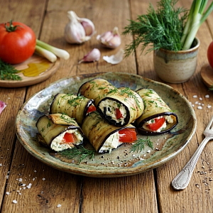 Баклажаны фаршированные с морковью и сыром